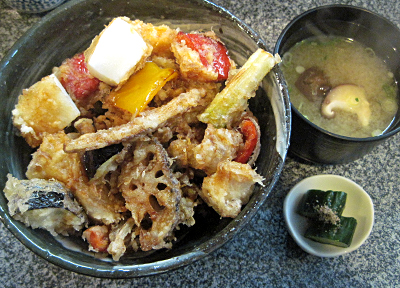 天ぷら荒谷（あらたに）ランチのかき揚げ天丼がウマすぎです（広島市中区本通り・立町）
