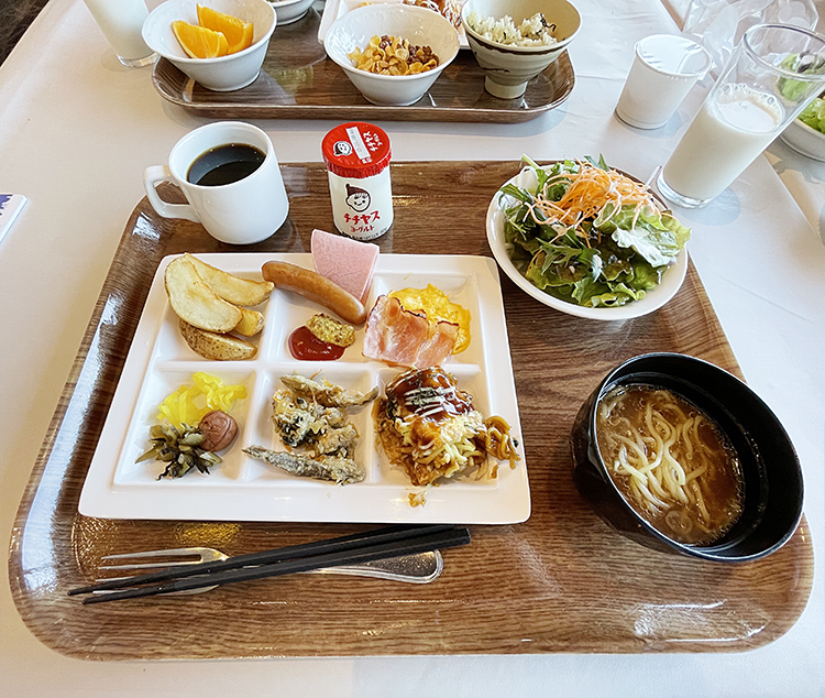 ホテルマイステイズ広島の口コミ　レストランで朝食モーニングを食べました　平和公園前